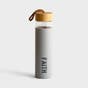 Faith - Glass Water Bottle with Bamboo Lid