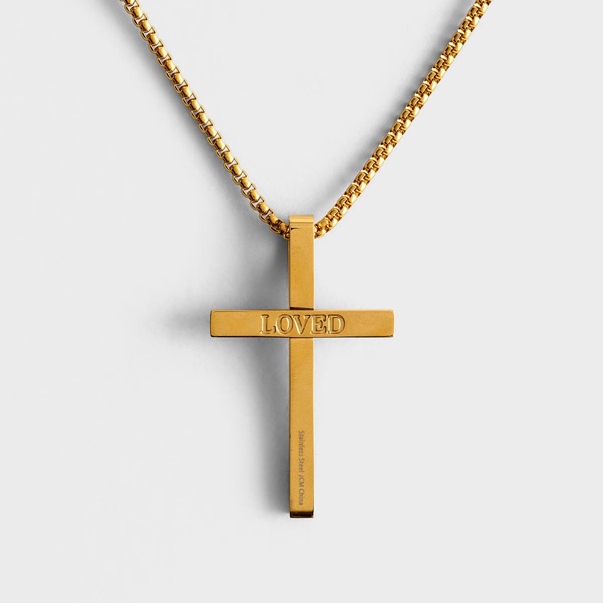 Gold pendant cross necklace sale