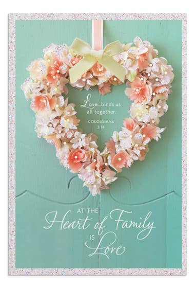 Valentine's Day - For Anyone - The Love God Gives Our Family Through You - 1 Greeting Card