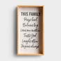 Share your family's values with anyone you welcome into your home. This simple, but beautiful box sign is a wonderful way to share your faith.