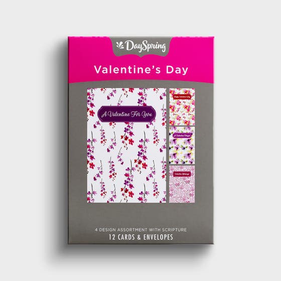 Valentine's Day - Valentine Floral - 12 Boxed Cards