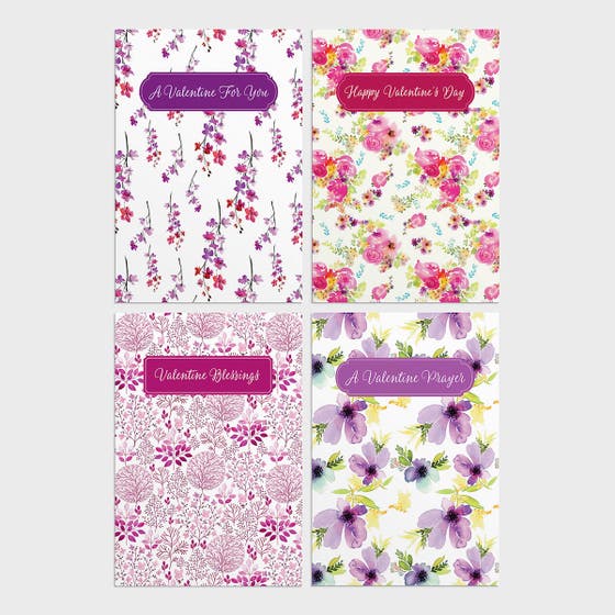 Valentine's Day - Valentine Floral - 12 Boxed Cards
