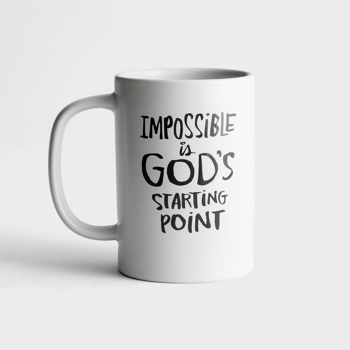 Impossible is God's Starting Point - True and Write Mug