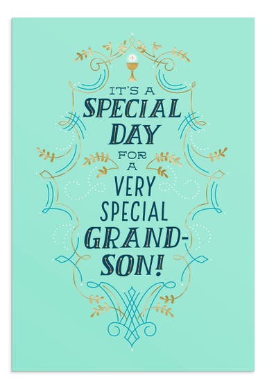 Communion - Grandson - Special Day - 1 Greeting Card