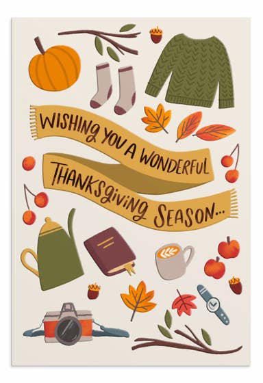 Thanksgiving - Wonderful Thanksgiving Season - 3 Premium Cards