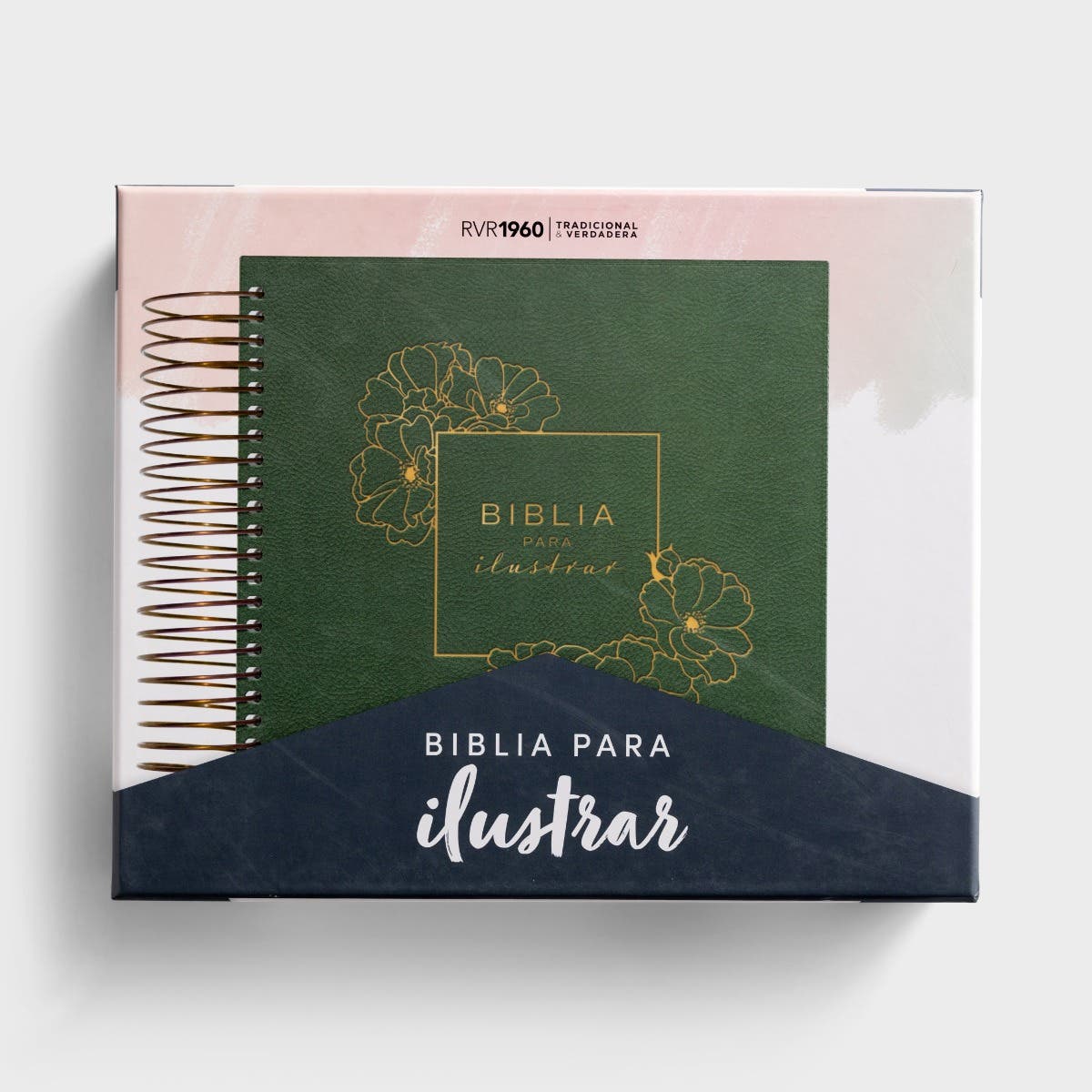 Biblia Para Ilustrar, Verde Símil Piel