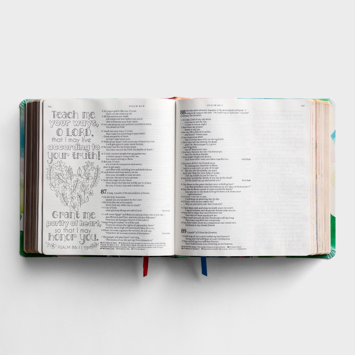NLT Inspire Prayer Bible - The Bible for Coloring & Creative Journaling - LeatherLike, Joyful Watercolors