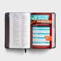 NLT Boys Life Application Study Bible - LeatherLike, Neon Cross