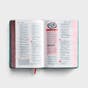 NLT Girls Life Application Study Bible - LeatherLike, Teal Floral
