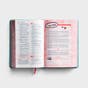 NLT Girls Life Application Study Bible - LeatherLike, Teal Floral