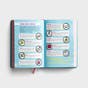 NLT Girls Life Application Study Bible - LeatherLike, Teal Floral