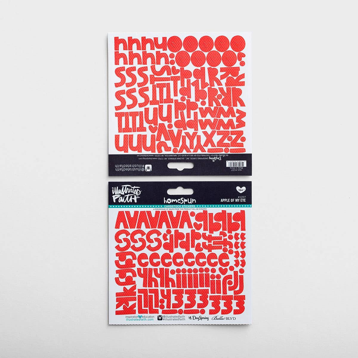 Illustrated Faith - 194-Piece Apple of My Eye Alphabet Stickers