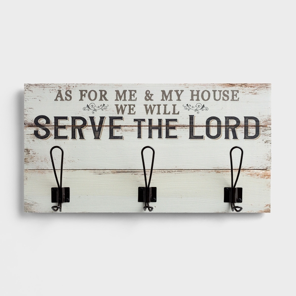 As for Me & My House - Plank Wall Art with Wall Hooks