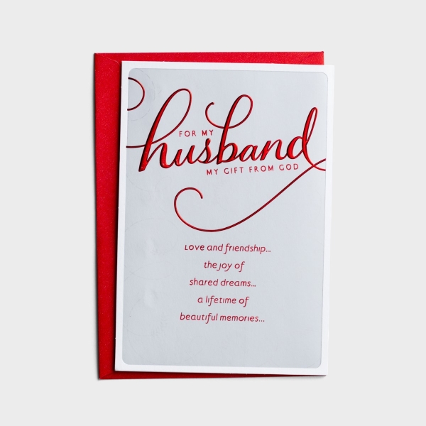 Valentine's Day - For My Husband - My Gift from God - 1 Premium Card