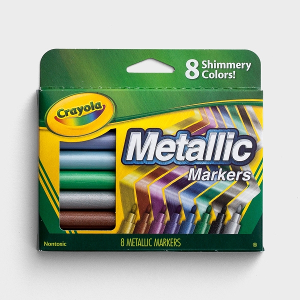 Crayola - Metallic Markers, 8 Count