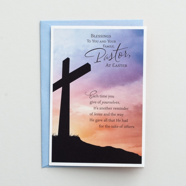 Easter - Pastor - Blessings to You and Your Family - 1 Greeting Card