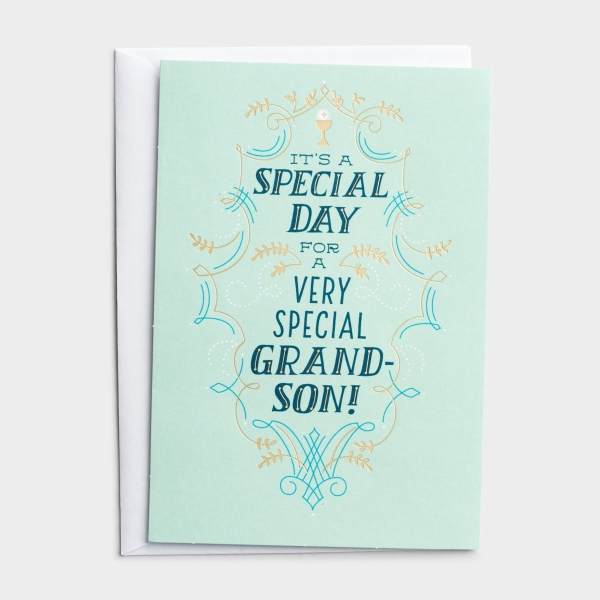 Communion - Grandson - Special Day - 1 Greeting Card