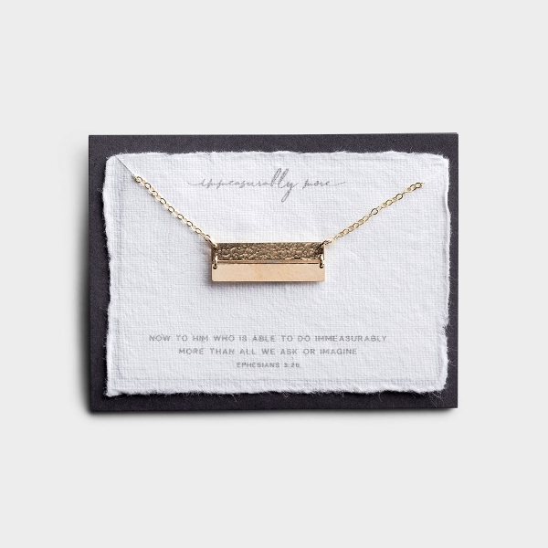 Immeasurably More - Gold Bar Necklace