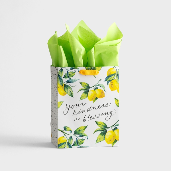 Kindness is a Blessing - Lemons - Medium Gift Bag with Tissue