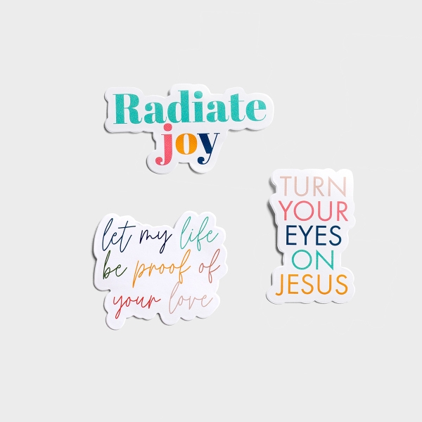 Radiate Joy & Love - Inspirational Sticker Assortment, Set of 3