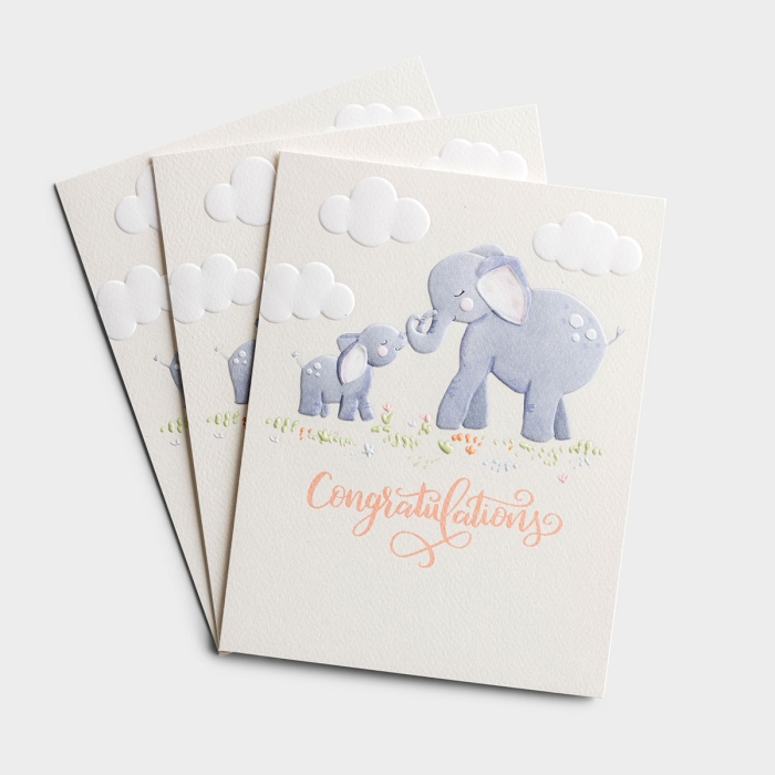 Celebrate God's little creations and honor the parents of a new baby with these precious, Christian baby cards! Studio 71 premium cards are carefully crafted by DaySpring artists and printed on Royal Sundance White Felt, 72 lb. card stock.
