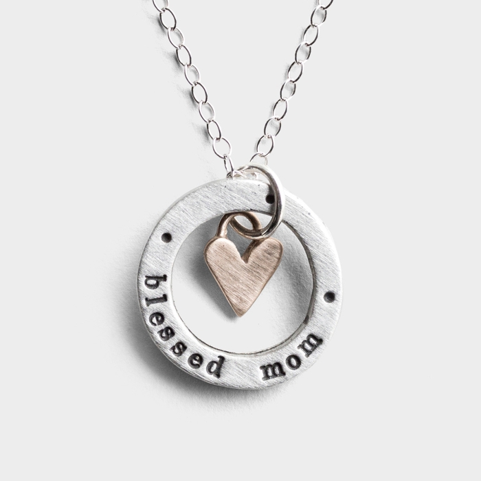 Blessed Mom - Pewter Pendant Necklace
