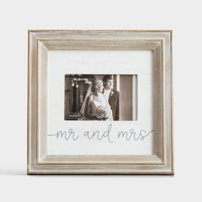 Mr. and Mrs. - Wooden Picture Frame