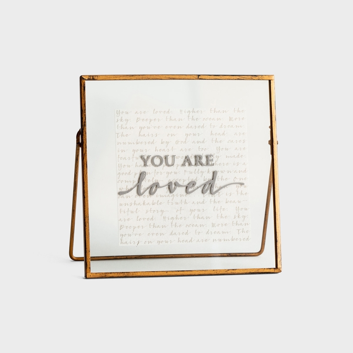 You Are Loved - Glass & Metal Plaque