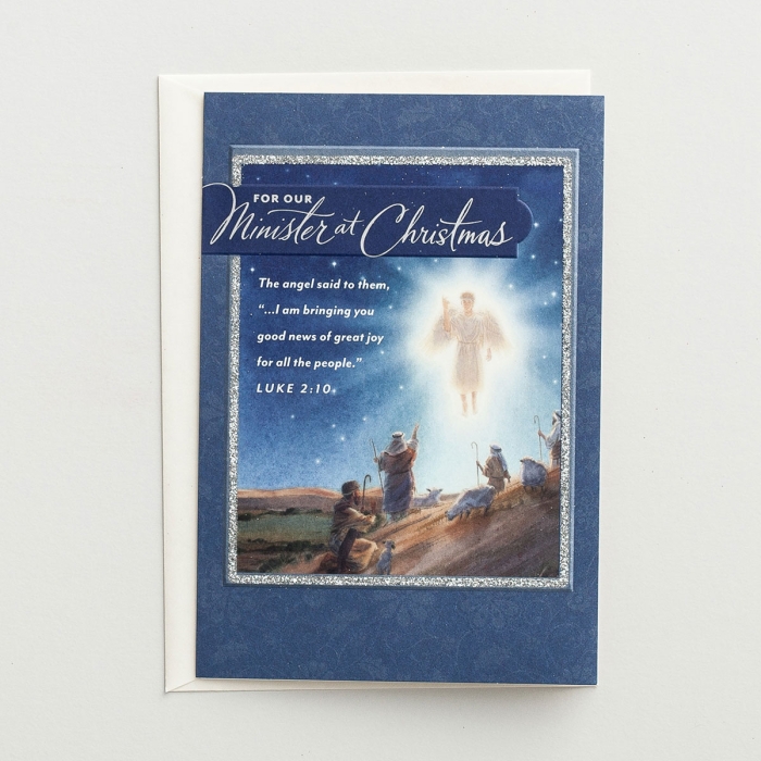 Christmas - Minister - God Bless You - 1 Premium Card