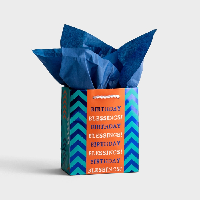 Birthday Blessings - Small Gift Bag with Tissue