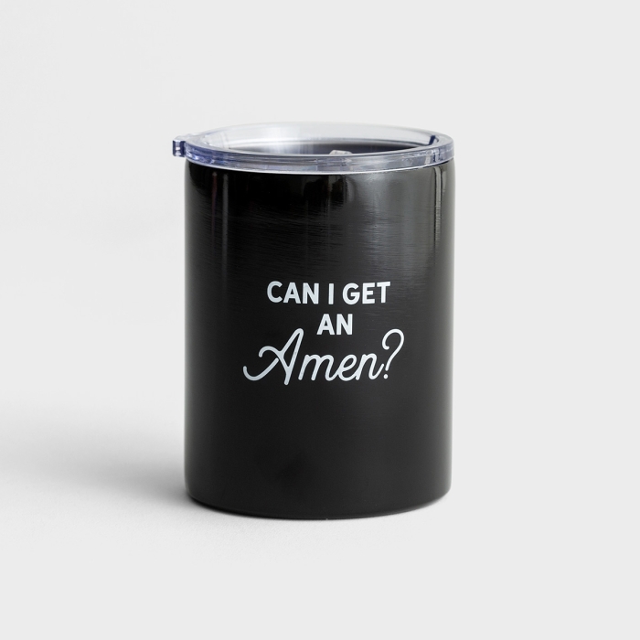Stainless Steel Coffee Tumbler 12oz - Can I Get An Amen