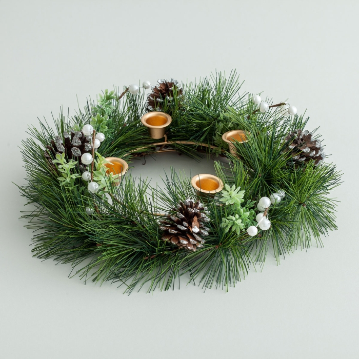 Advent Wreath with Greenery 