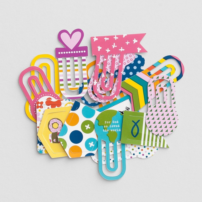 Illustrated Faith - Colorful - 16-Piece Designer Clips