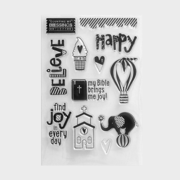Illustrated Faith - Delight in His Day - Clear Stamps, Set of 12