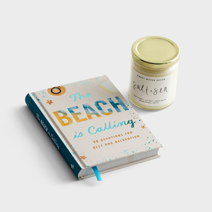 The Beach Is Calling Devotional & Candle - Gift Set