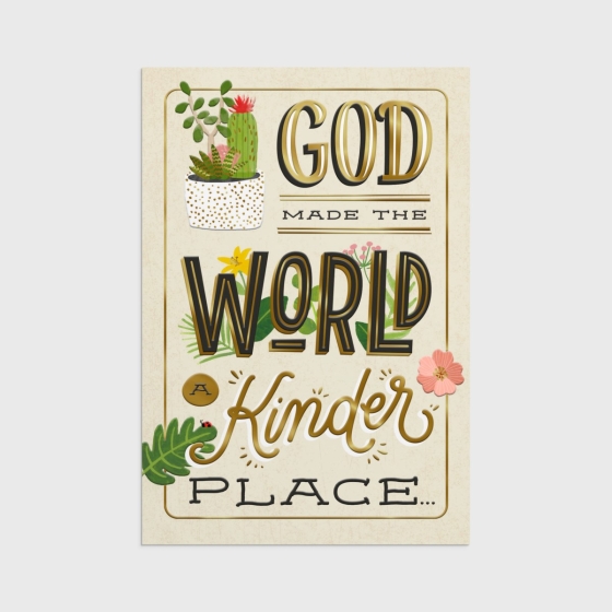 Appreciation - God Made the World Kinder - 6 Premium Cards