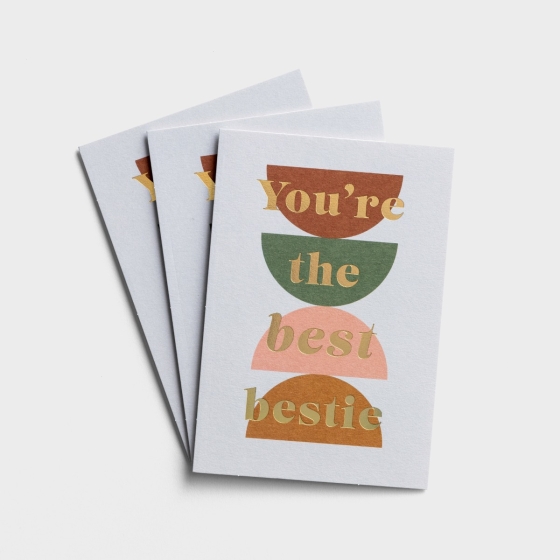 Noteworthy - For a Friend - Best Bestie - 3 Greeting Cards