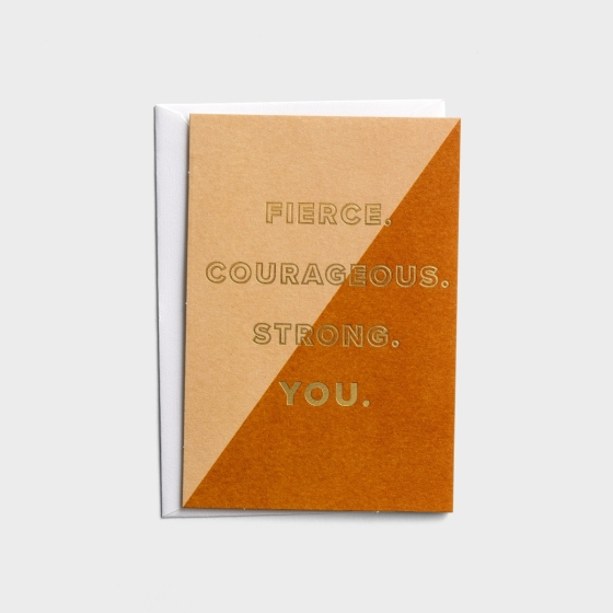 Noteworthy - For Anyone - Fierce, Courageous, Strong - 3 Greeting Cards