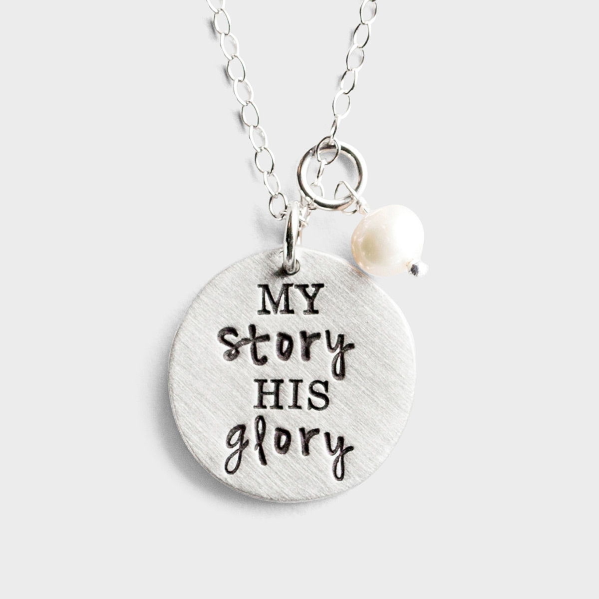 My Story His Glory - Pewter Pendant Necklace