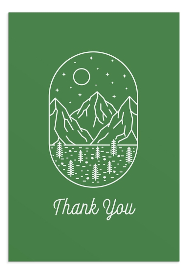 Thank You - Minimalist Nature Scenes - 12 Boxed Cards