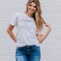 This Candace Cameron Bure white inspirational T-shirt, brought to you by DaySpring, carrries the anthem 'Inpowered Woman'—n. A woman who derives her strength from God's limitless power within her. [See Phil. 4:13]—a powerful message to remember. 