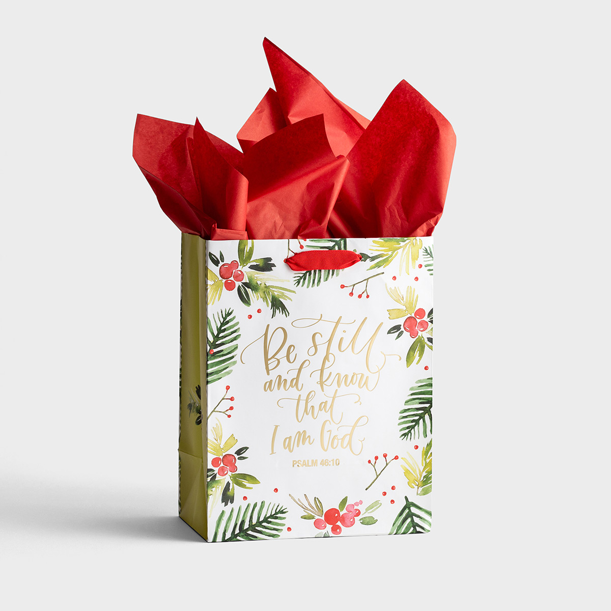 Be Still - Medium Christmas Gift Bag with Tissue
