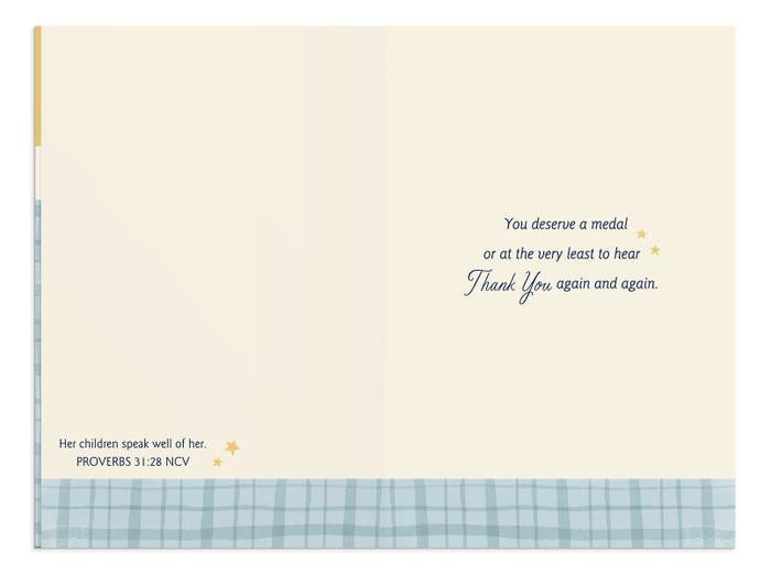 Hey Momma - You Deserve a Medal, Mom - 1 Greeting Card