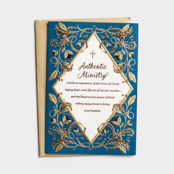Ministry Appreciation - Pastor - Authentic Ministry - 1 Greeting Card