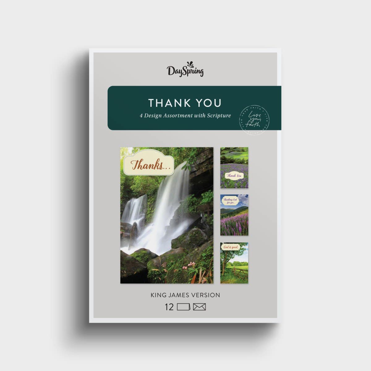 Thank You - Landscapes - 12 Boxed Cards and Envelopes, KJV