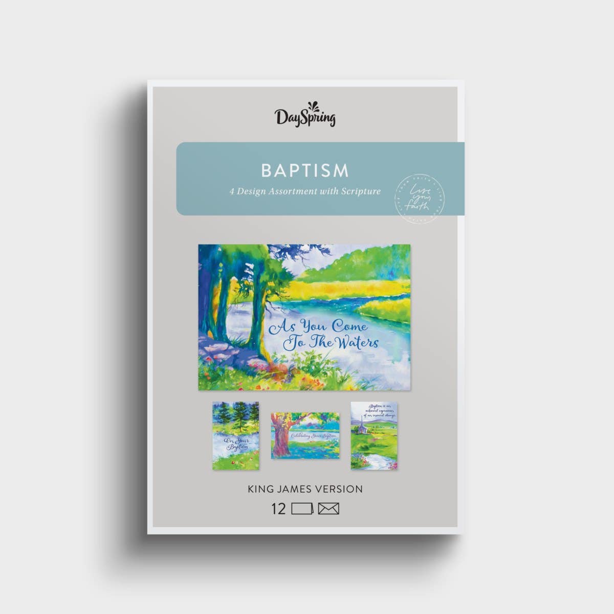 Baptism - Step of Faith - 12 Boxed Cards and Envelopes, KJV