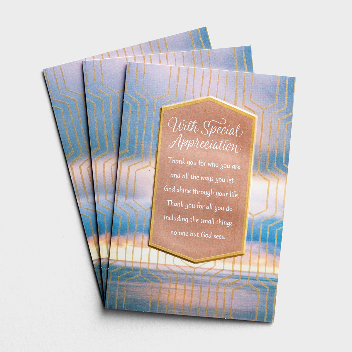 Ministry Appreciation - God Shines Through You - 3 Premium Cards