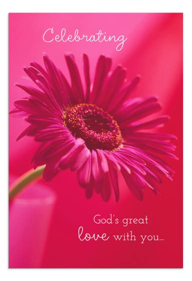Valentine's Day - Pink Flowers - 12 Boxed Cards, KJV
