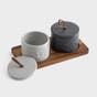 Mary & Martha - Simply Elegant Salt & Pepper Sprinklers + Tray