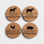 Farm Faith - Cork & Metal Coasters, Set of 4